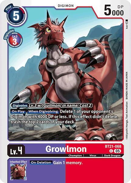 BT21-068 Growlmon Single
