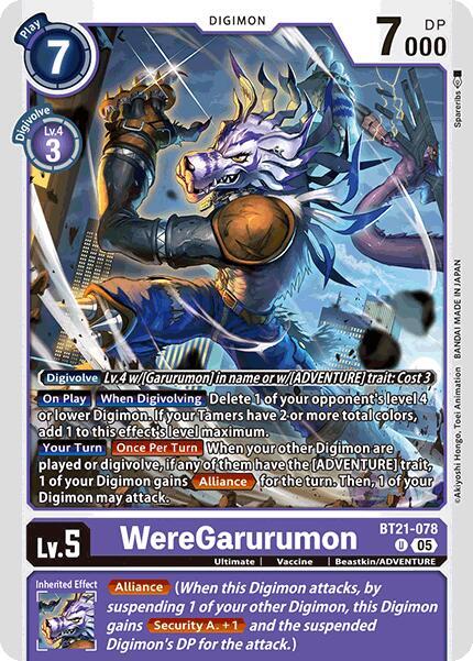 BT21-078 WereGarurumon Single
