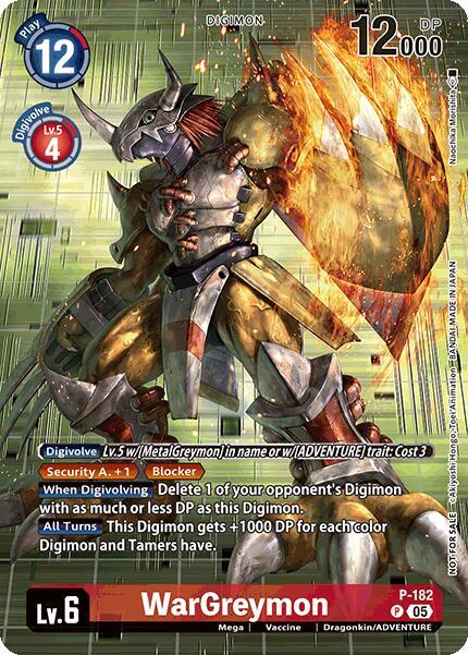 P-182 WarGreymon (BT-21: Illustration Celebration Pack) Single