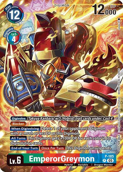 P-185 EmperorGreymon (BT-21: Illustration Celebration Pack) Single