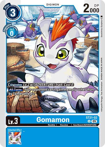 ST21-02 Gomamon Single