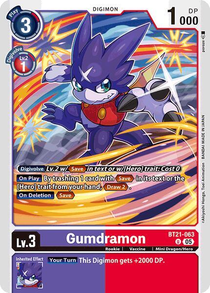 BT21-063 Gumdramon Single