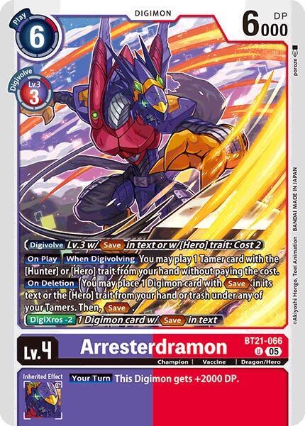 BT21-066 Arresterdramon Single