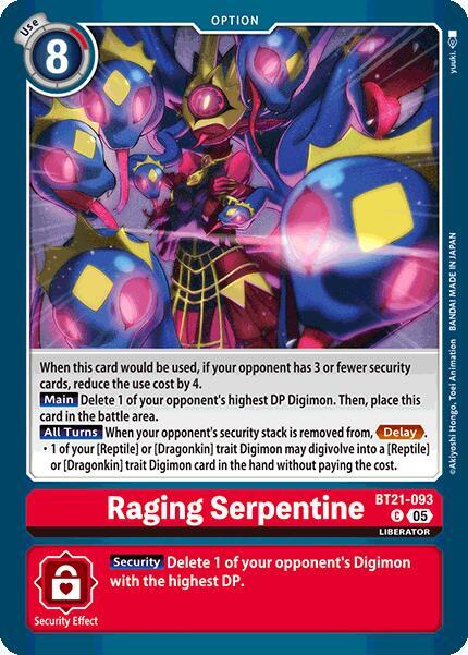 BT21-093 Raging Serpentine Single