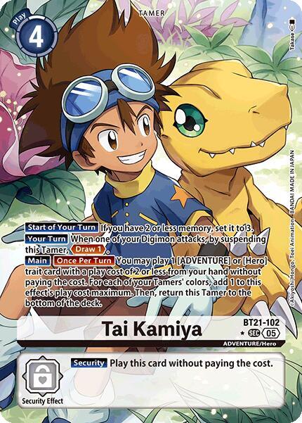 BT21-102 Tai Kamiya (Alternate Art) Single