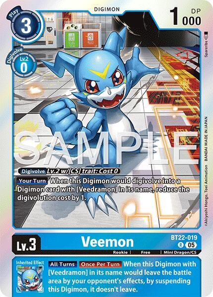 BT22-019 Veemon Single