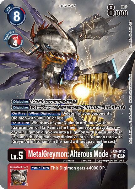 EX9-012 MetalGreymon Alterous Mode Alternate Art Single