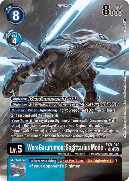 EX9-019 WereGarurumon Sagittarius Mode Alternate Art Single