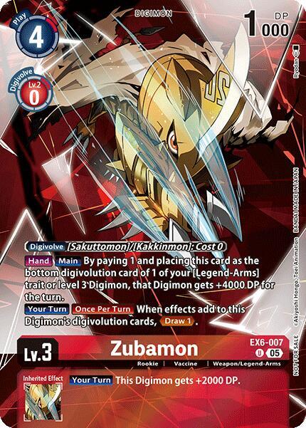 EX6-007 Zubamon Versus Monsters Legend Pack 2025 Single