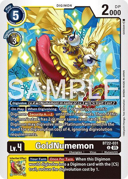 BT22-031 GoldNumemon Single