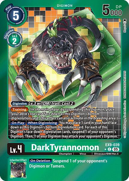 EX9-039 DarkTyrannomon Limited Foil Single