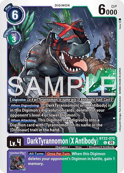 BT22-070 Dark Tyrannomon X Antibody Single