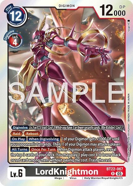 BT22-067 LordKnightmon Single