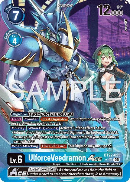 BT22-025 UlforceVeedramon ACE Alternate Art Single