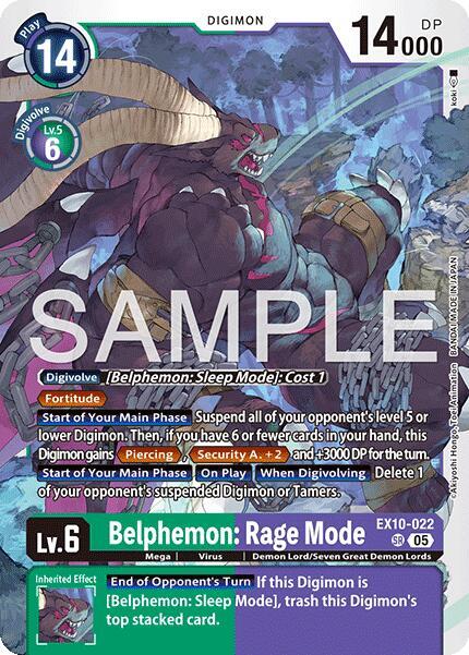 EX10-022 Belphemon: Rage Mode Single