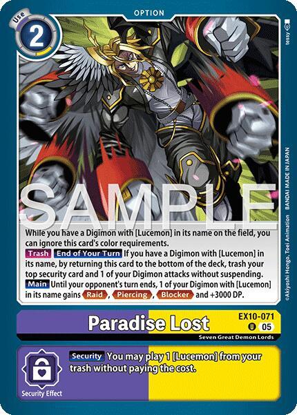 EX10-071 Paradise Lost Single