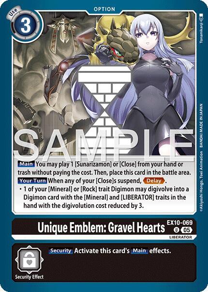 EX10-069 Unique Emblem: Gravel Hearts Single