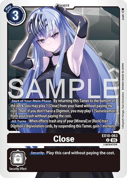 EX10-063 Close Single