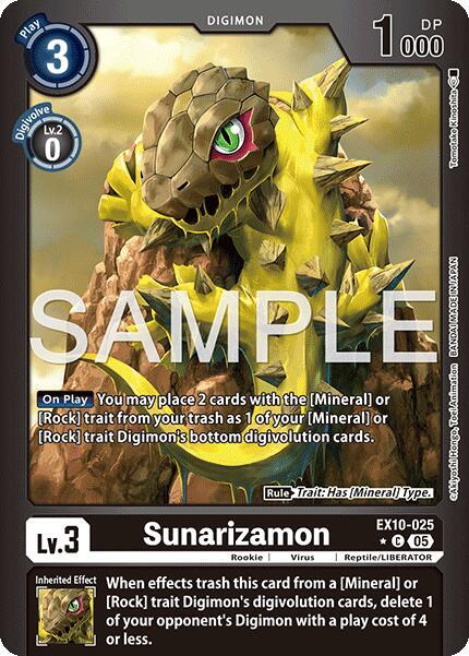 EX10-025 Sunarizamon (Limited Foil) Single