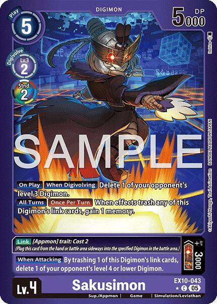 EX10-043 Sakusimon (Limited Foil) Single