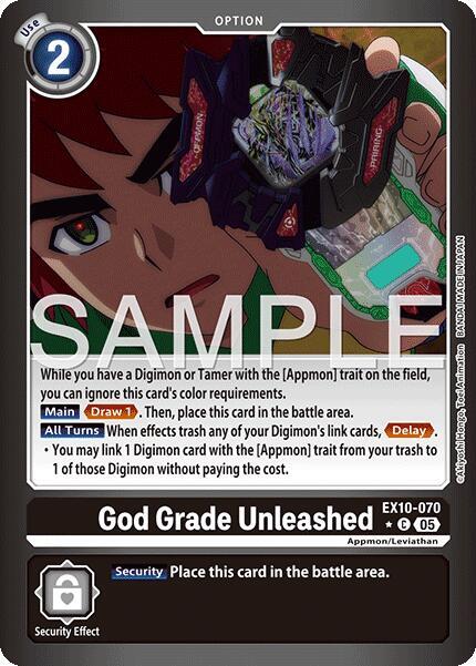 EX10-070 God Grade Unleashed (Limited Foil) Single