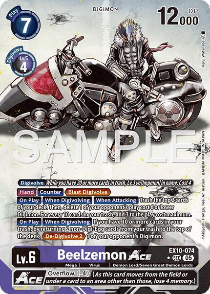 EX10-074 Beelzemon ACE (Alternate Art) Single