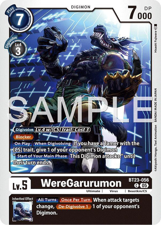 BT23-056 WereGarurumon Single