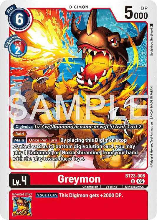 BT23-008 Greymon Single