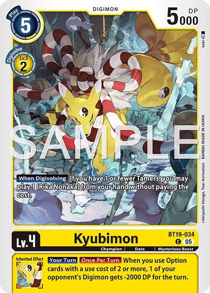BT19-034 Kyubimon BT19 034 Alternate Art Single