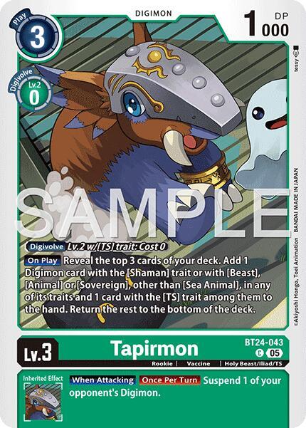 BT24-043 Tapirmon Single