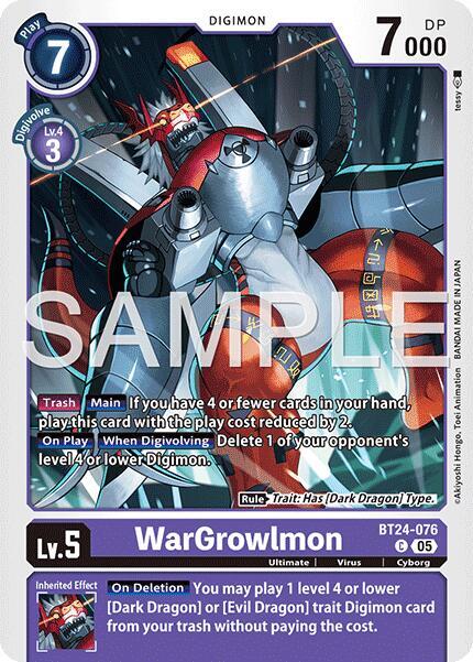 BT24-076 WarGrowlmon Single