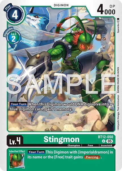 BT12-050 Stingmon BT12 050 Reprint Single