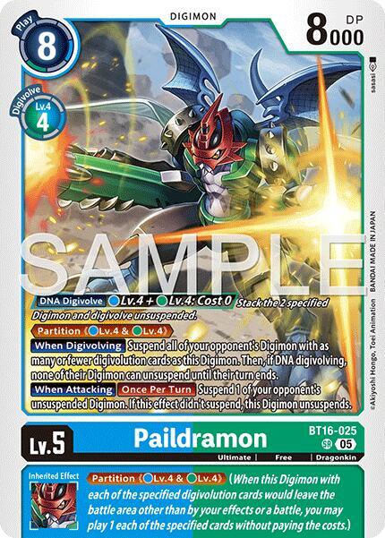 BT16-025 Paildramon BT16 025 Reprint Single