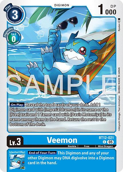 BT12-021 Veemon BT12 021 Reprint Single