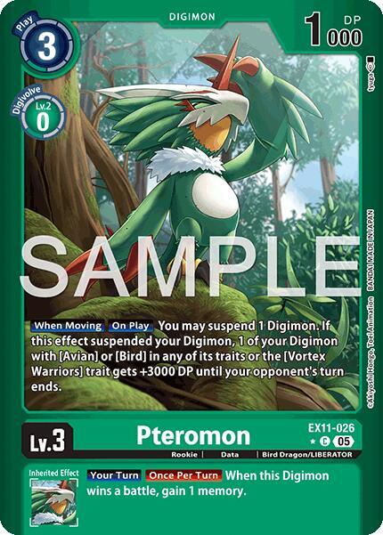 EX11-026 Pteromon Limited Foil Single