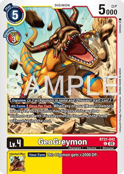 BT21-042 GeoGreymon BT21 042 Reprint Single