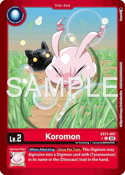 EX11-001 Koromon Limited Foil Single