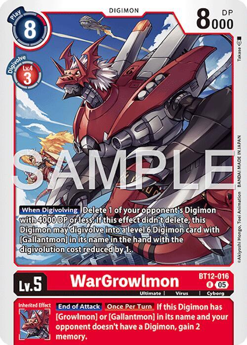 BT12-016 WarGrowlmon BT12 016 Reprint Single