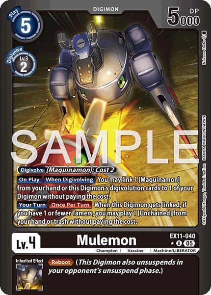 EX11-040 Mulemon Limited Foil Single