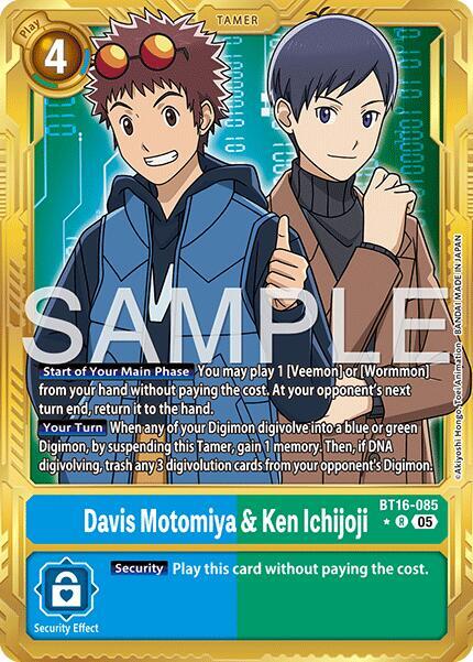 BT16-085 Davis Motomiya and Ken Ichijoji Gold Border Single