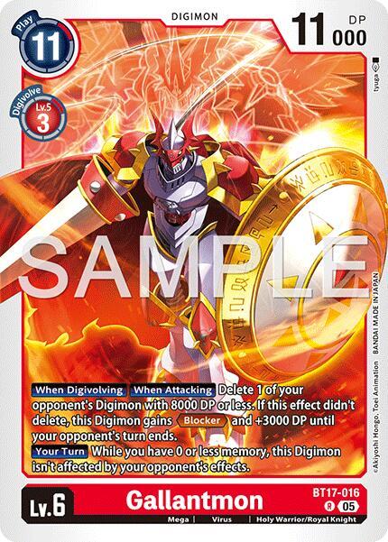 BT17-016 Gallantmon BT17 016 Reprint Single