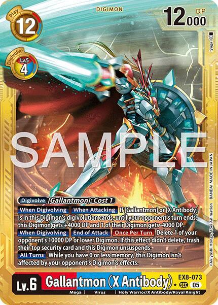 EX8-073 Gallantmon X Antibody Gold Border Single