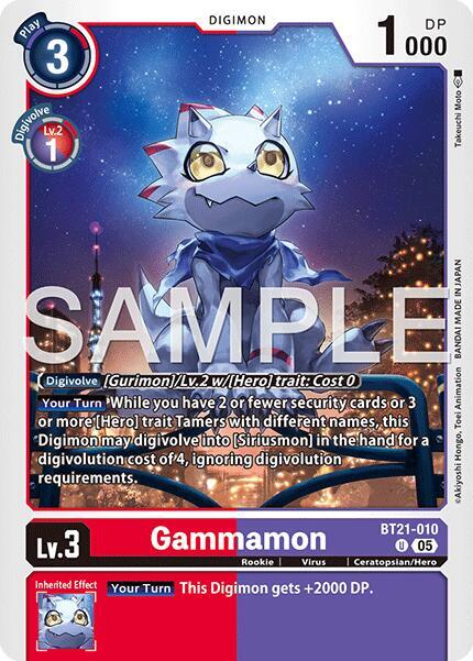 BT21-010 Gammamon BT21 010 Reprint Single