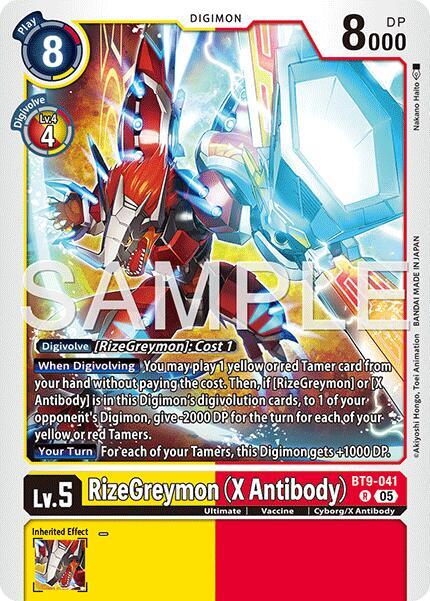 BT9-041 RizeGreymon X Antibody Reprint Single