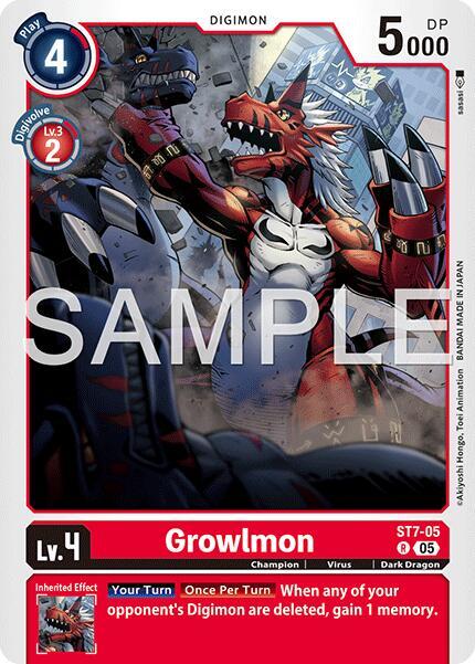 ST7-05 Growlmon ST7 05 Reprint Single