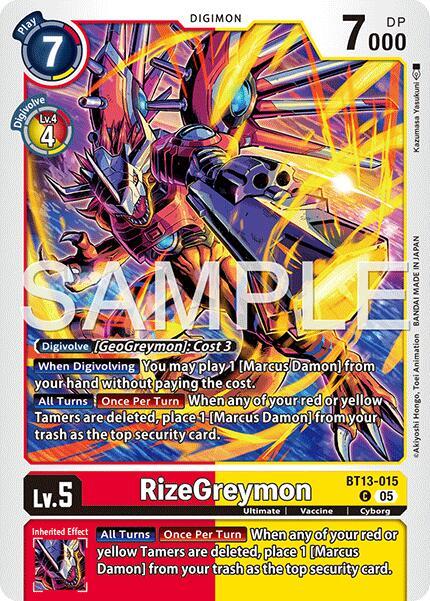 BT13-015 RizeGreymon BT13 015 Reprint Single