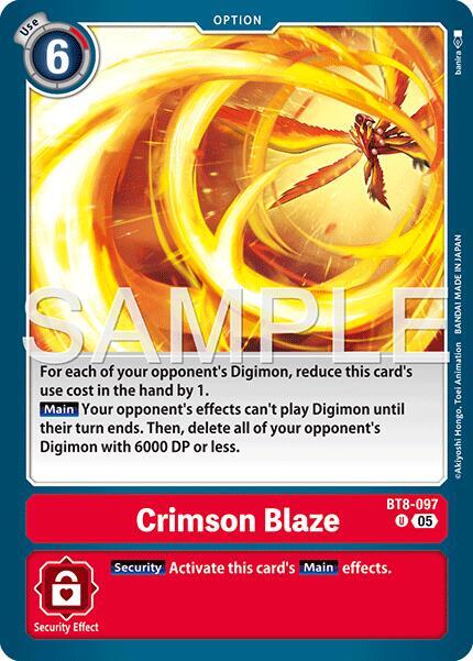 BT8-097 Crimson Blaze Reprint Single