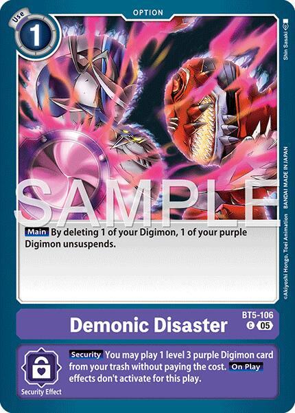 BT5-106 Demonic Disaster Reprint Single