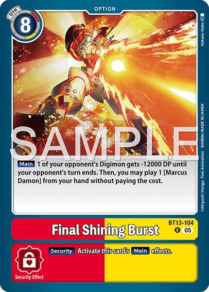 BT13-104 Final Shining Burst Reprint Single
