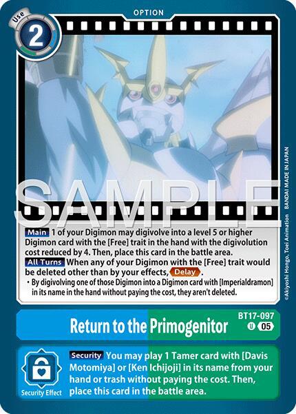 BT17-097 Return to the Primogenitor Reprint Single